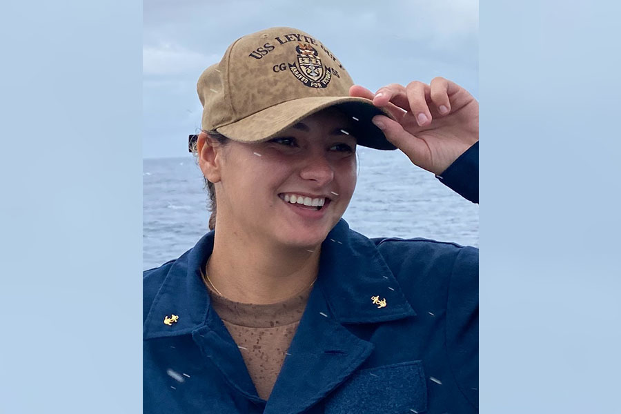 FSU student Kelsey Mira at sea.