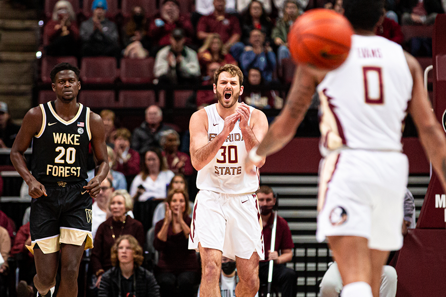 On the court against Wake Forest. Courtesy photo.
