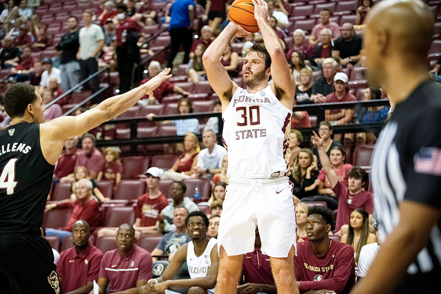 Prieto, mid-shot against North Carolina State University. Photo by Mike Olivella.