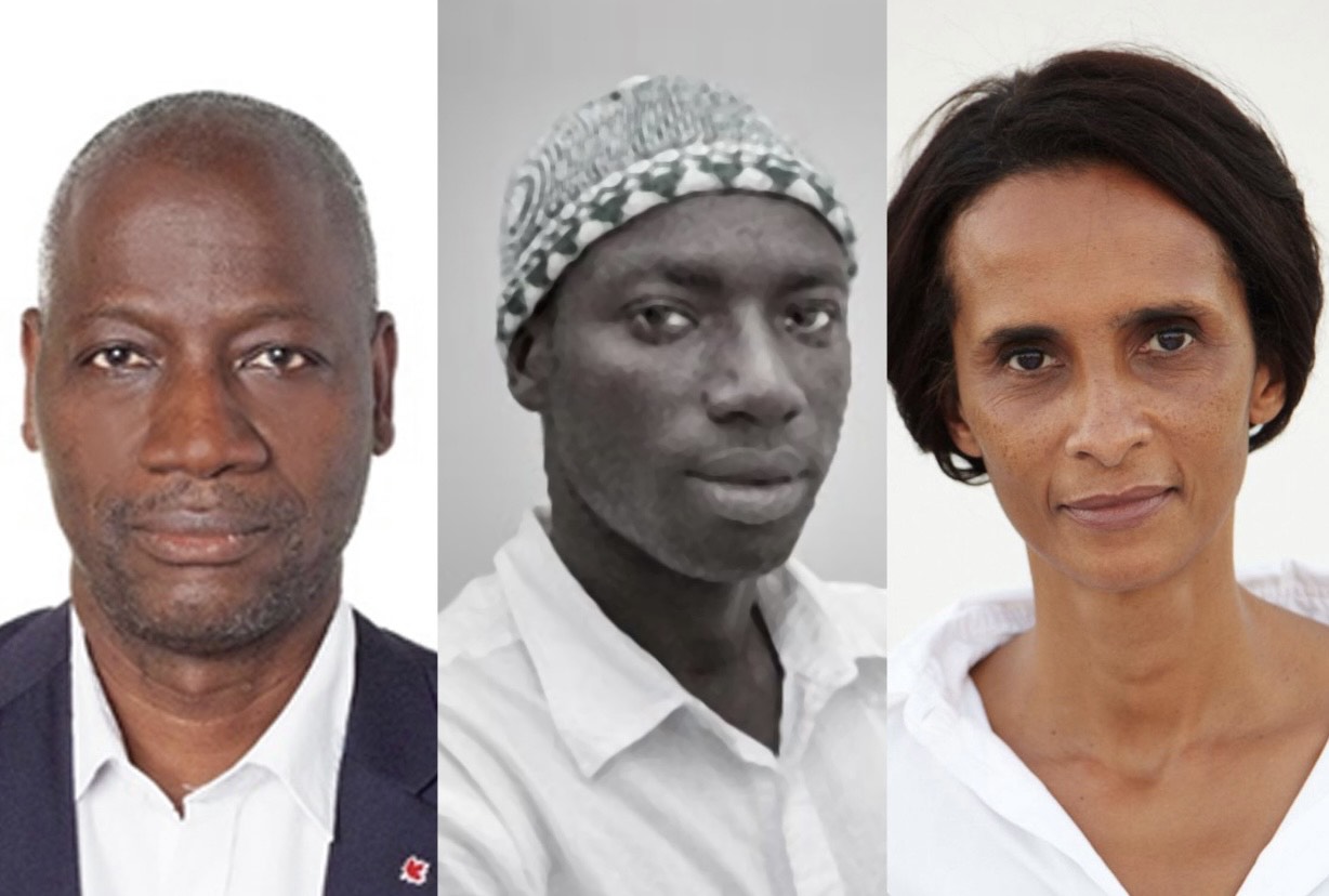 Headshots of Adama Pam, Ibrahima Thiam and Karine Silla