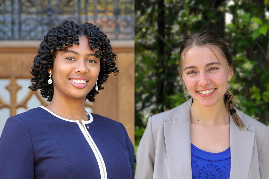 FSU students Janeen Green and Aubrey Heiss. 
