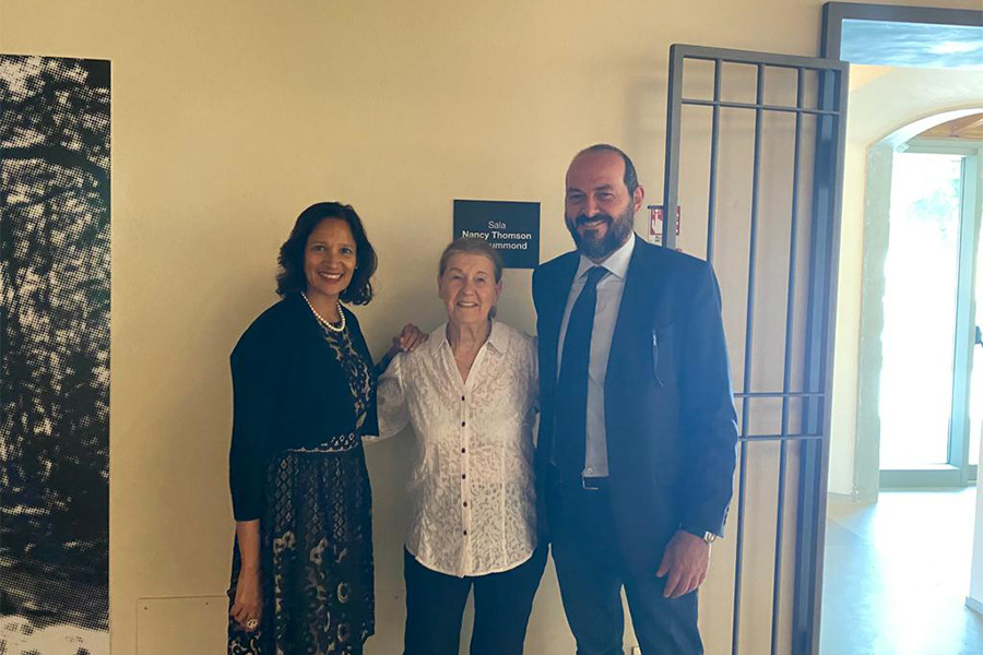 In the photo, from left to right: Consul Ragini Gupta, archaeologist Nancy de Grummond, Mayor Michele Pescini