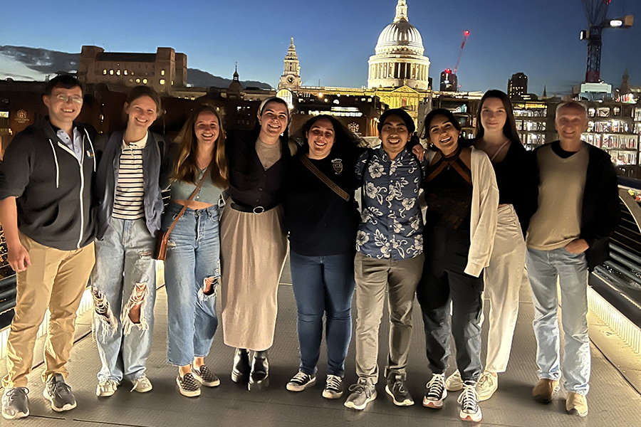 Scenes from the 2022 and 2023 Biology in London program. Courtesy photos.