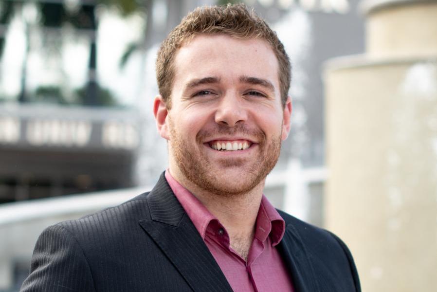 Liam White, a doctoral student pursuing a degree in computational science through the Department of Scientific Computing.