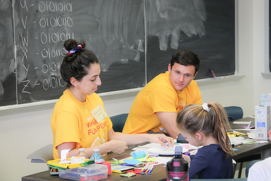 Florida State University students helped to organize the open house. (Meredith Breen/College of Arts and Sciences)