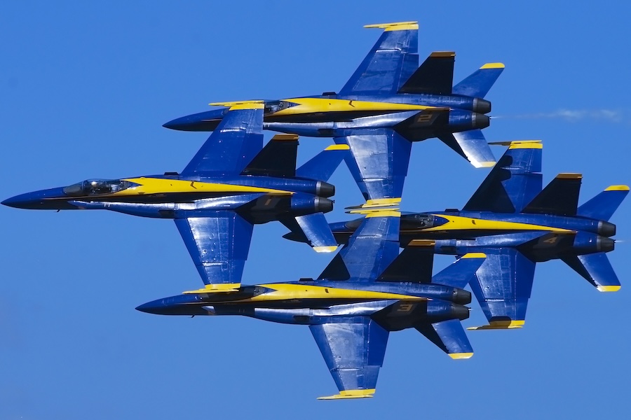 From 2009-2010, Jim Tomaszeski flew in the No. 2 position as the Right Wingman of the Blue Angels. Photo courtesy of Jim Tomaszeski.