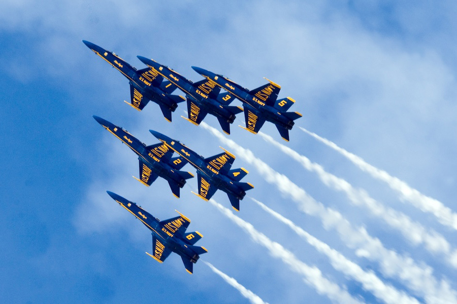 From 2009-2010, Jim Tomaszeski flew in the No. 2 position as the Right Wingman of the Blue Angels. Photo courtesy of Jim Tomaszeski.
