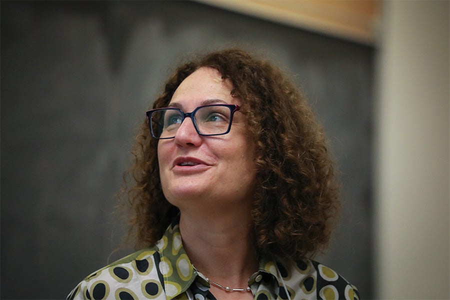 Gigliola Staffilani, Abby Rockefeller Mauze Professor of Mathematics at the Massachusetts Institute of Technology, delivers a plenary talk.