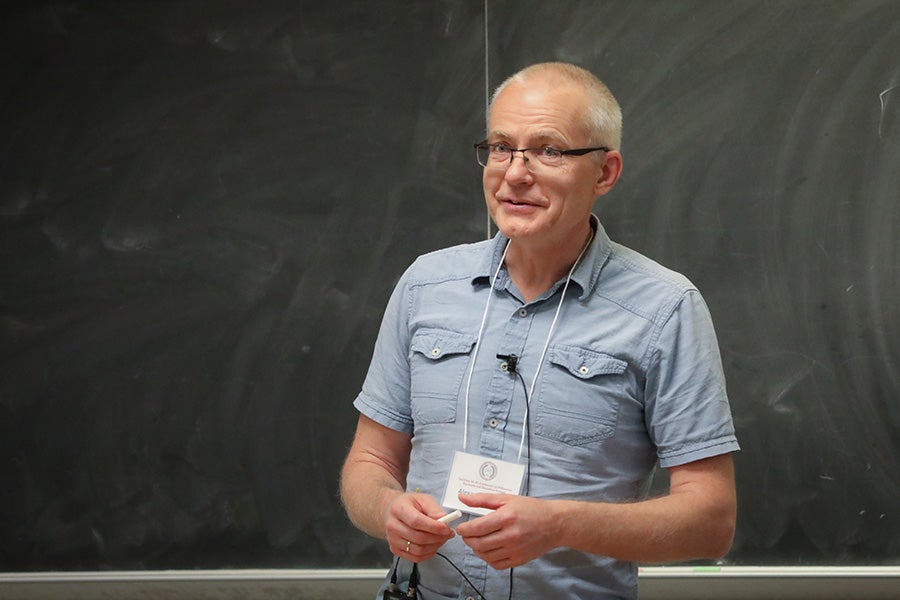 Alexander Kiselev, William T. Laprade Distinguished Professor of Mathematics at Duke University, delivers a plenary talk.