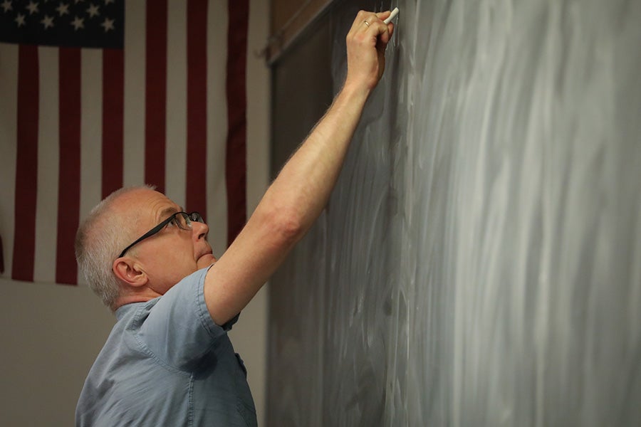 Alexander Kiselev, William T. Laprade Distinguished Professor of Mathematics at Duke University, delivers a plenary talk.