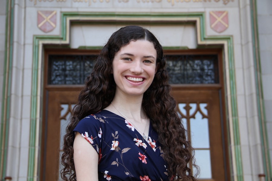 Ashleigh Witherington graduated in December 2023 with a bachelor’s degree in Latin and Greek from the Department of Classics. Photo by Kendall Cooper.