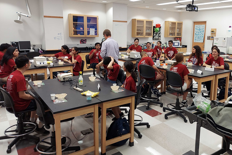 Young Scholars Program students participate in a classroom lab. Courtesy photo.