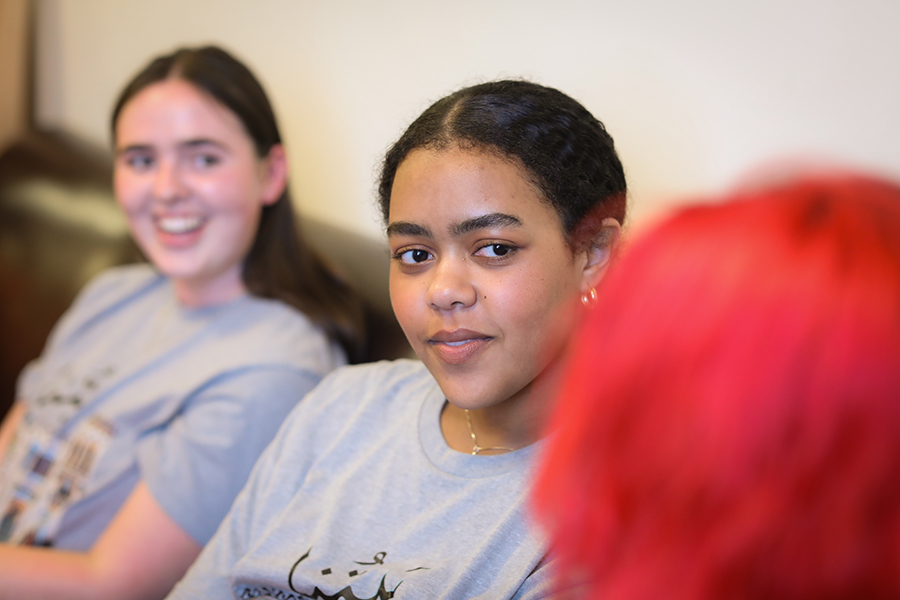 FSU Arabic Language House residents interact during cooking demonstrations. Photo by Devin Bittner.