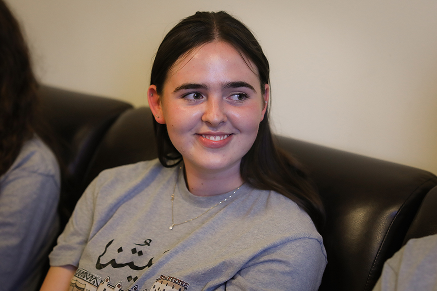 FSU Arabic Language House residents interact during cooking demonstrations. Photo by Devin Bittner.