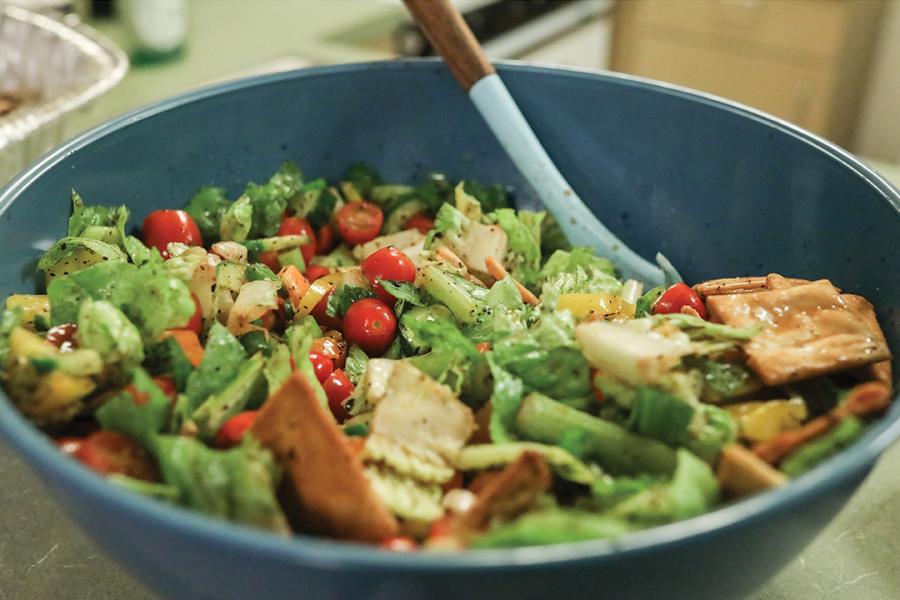 FSU Arabic Language House residents take part in cooking demonstrations to increase their verbal and cultural fluency with the language and learn to make traditional Middle Eastern dishes. Photo by Devin Bittner.