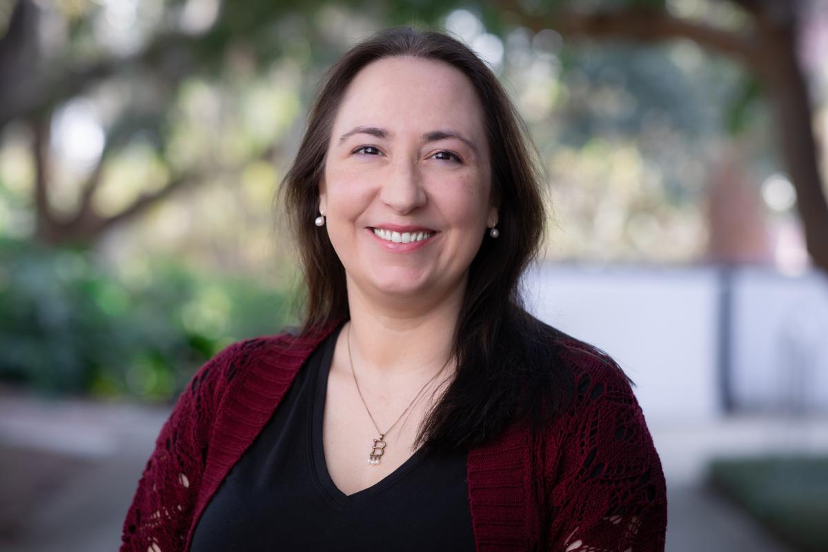 Brandi Burns is a fifth-year doctoral candidate in Florida State University’s Literature, Media, and Culture program through the Department of English, and she is also an alumna of FSU’s Department of History. Photo by Devin Bittner.