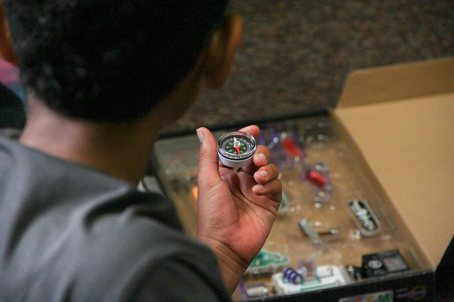 Young students participate in hands-on activities at the Saturday Morning Physics "Tour of the Universe" event on Oct. 5.