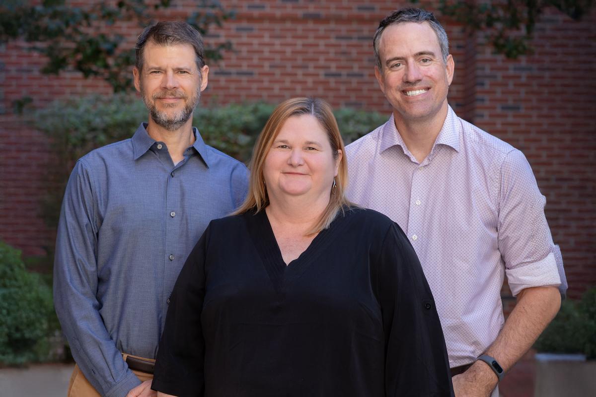 L to R: Jon Maner, Ashby Plant and Eric Shattuck are part of a research team that will conduct a five-year investigation studying disparity of care outcomes in relation to physician bias. (Devin Bittner/FSU College of Arts & Sciences)