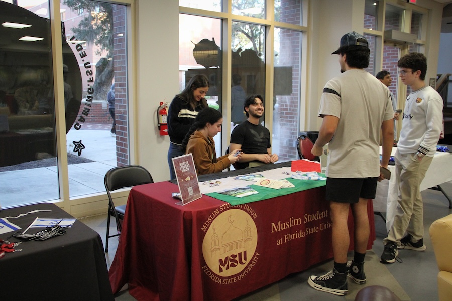 The FSU Muslim Student Union was one of several Middle East student organizations showcased prior to the festival's first screening of "Far from the Nile." Photo by Kendall Cooper.