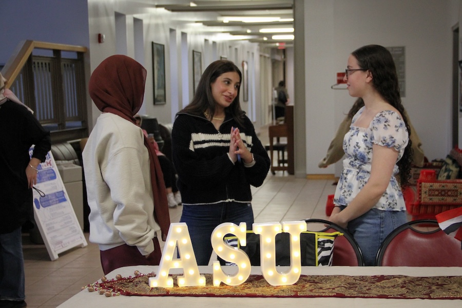 The FSU Arab Student Union was one of several Middle East student organizations showcased prior to the festival's first screening of "Far from the Nile." Photo by Kendall Cooper.