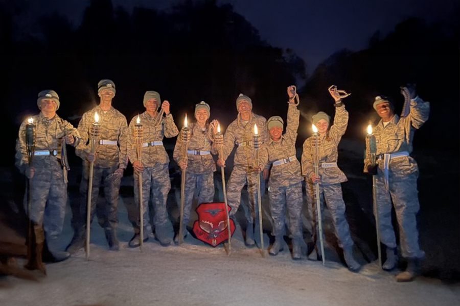 FSU senior Ryan Bachér at the Arnold Air Society initiation. Courtesy photo.
