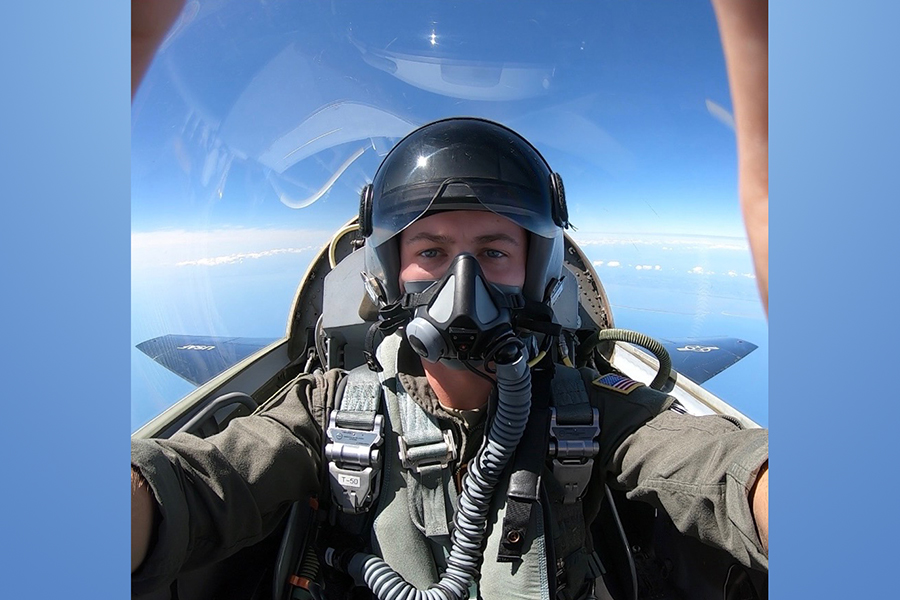  Ryan Bachér flying in a T-38 at Mach 1.2, which is 1.2x times the speed of sound. Photo courtesy Logan Craig.