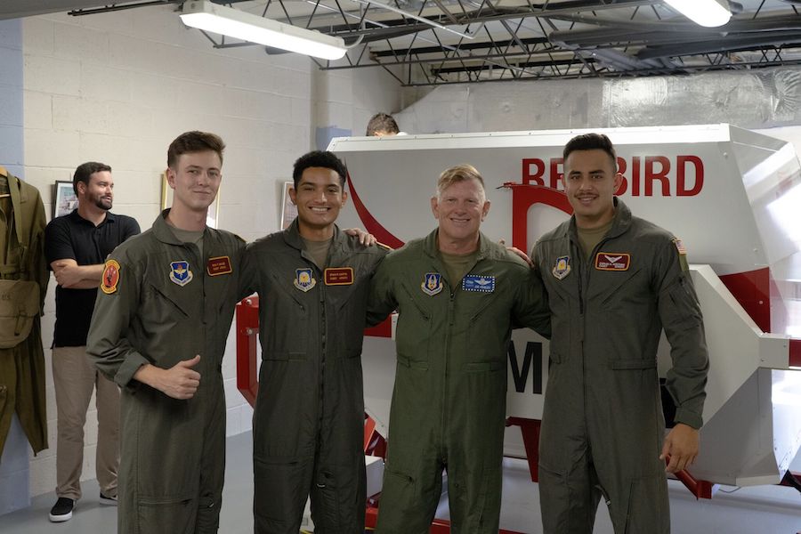 Ryan Bachér attending the FSU Renegade Flight Simulation Center ribbon cutting ceremony. Courtesy photo.