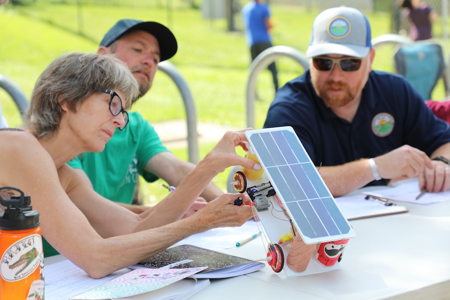 The Circus of Physics, hosted every two years by FSU's Department of Physics, encourages local students K-12 curiosity through hands-on activities designed to highlight physics principles in everyday life. Photo by Kendall Cooper.