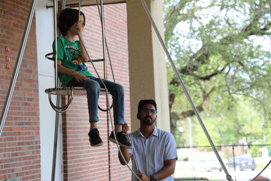 The Circus of Physics, hosted every two years by FSU's Department of Physics, encourages local students K-12 curiosity through hands-on activities designed to highlight physics principles in everyday life. Photo by Kendall Cooper.