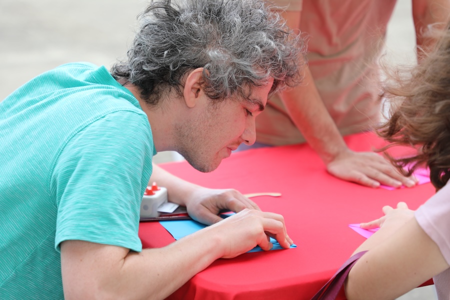 Attendees of this year's Circus of Physics participated in the Physics Phlyer, the ultimate paper airplane contest. Photo by Kendall Cooper.