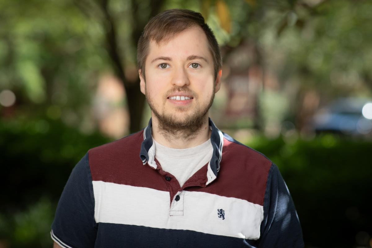 Aiden Payne is a postdoctoral researcher in Florida State University’s Department of Psychology. Photo by Devin Bittner.