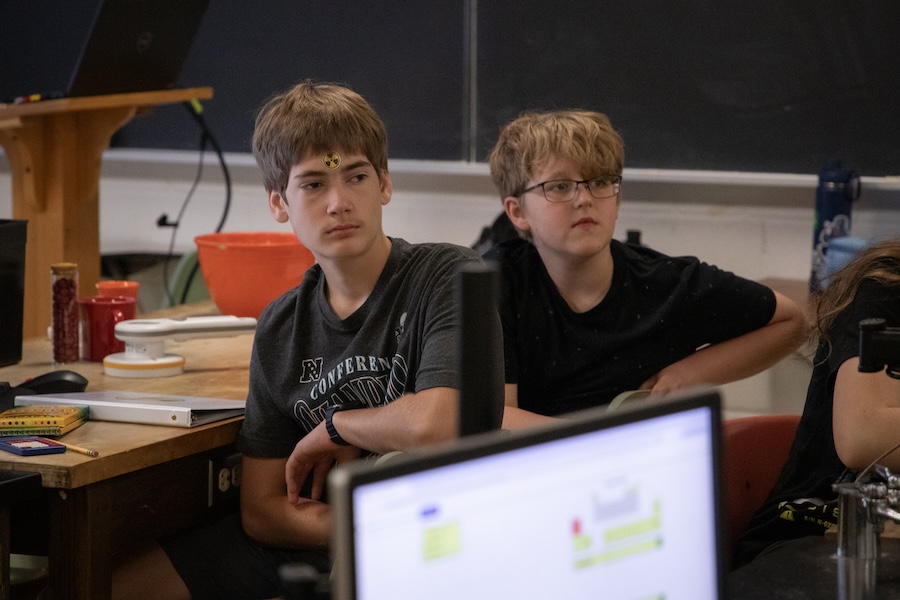 Students listen to instructions during an activity at the Nuclear Medicine and Science Camp. Photo by Devin Bittner.