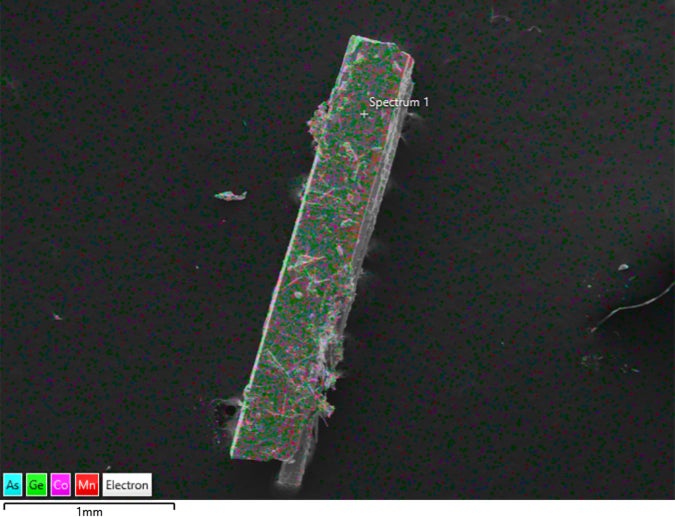 A crystal grown by researchers captured with a scanning electron microscope. (Courtesy of Ian Campbell)