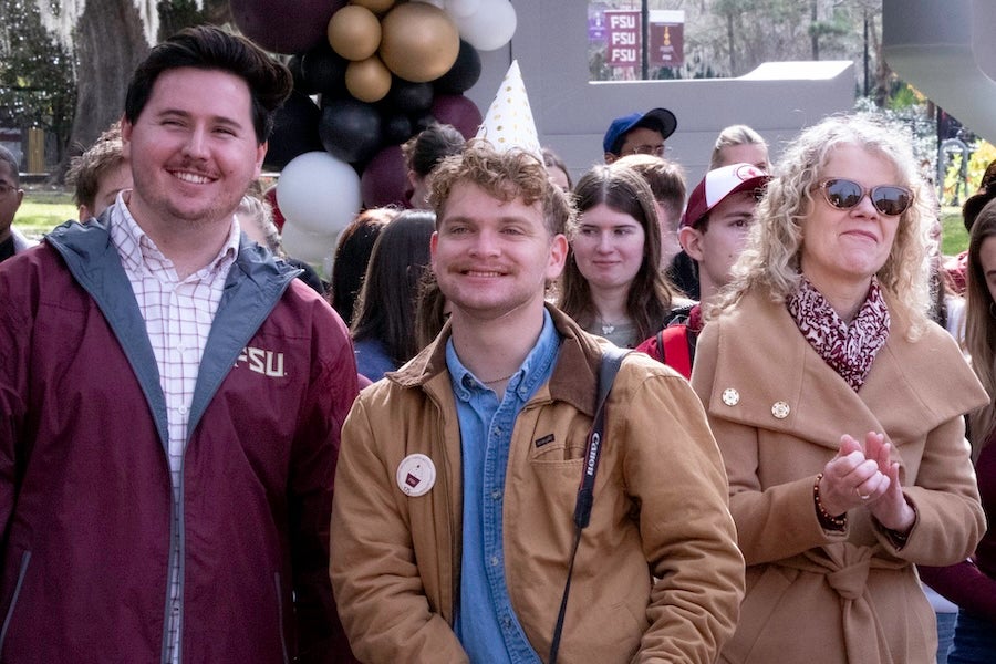 Faculty, staff, and students join the festivities at FSU's 175th Anniversary Celebration. Photo by Carly Nelson.
