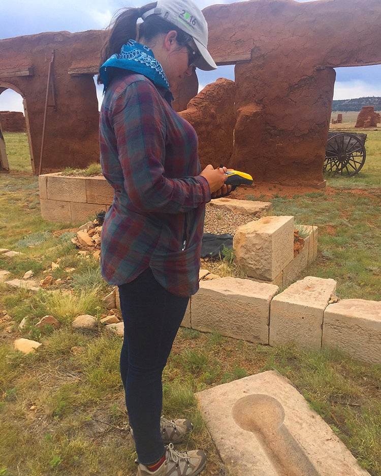 Kathleen Powers Conti documents the historic landscape at Fort Union National Monument, New Mexico. (Bryn Davis)