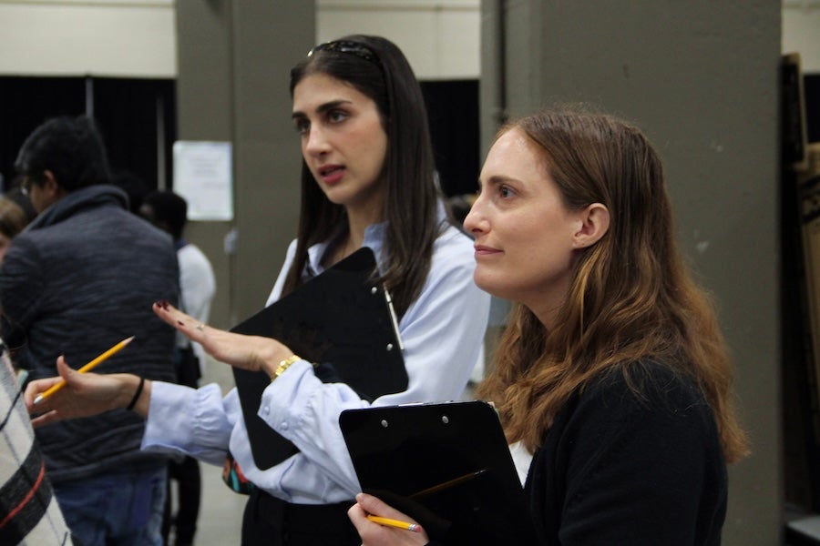 Judges listen to students' presentations at the 2026 Capital Regional Science and Engineering Fair Feb. 13 in Tallahassee, Florida. Photo by Éabha Phelan.