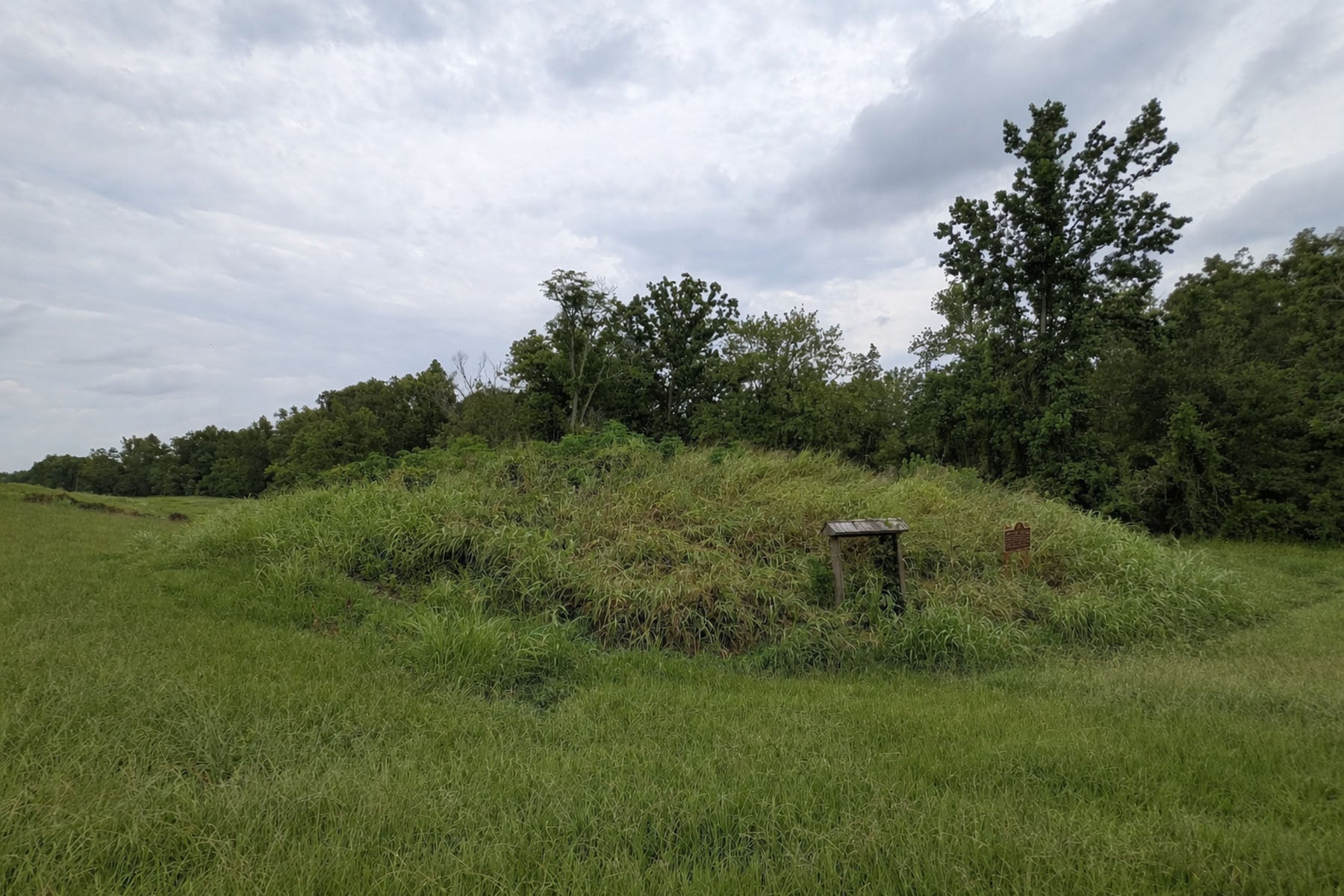 The Bayou Sorrel Indian Mound in the Atchafalaya Basin was built by Native American communities as early as 2,000 years ago and later served as a refuge for residents during the Great Flood of 1927