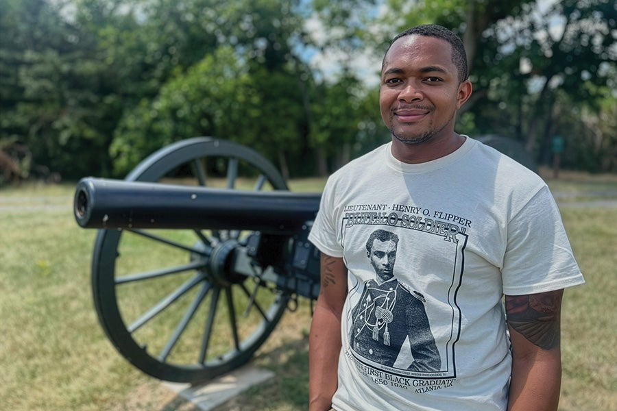 Brian Davis Jr. visits battlefields.