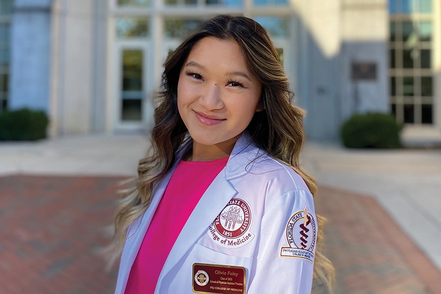 Foley following the Class of 2023 White Coat Ceremony. Courtesy photo.