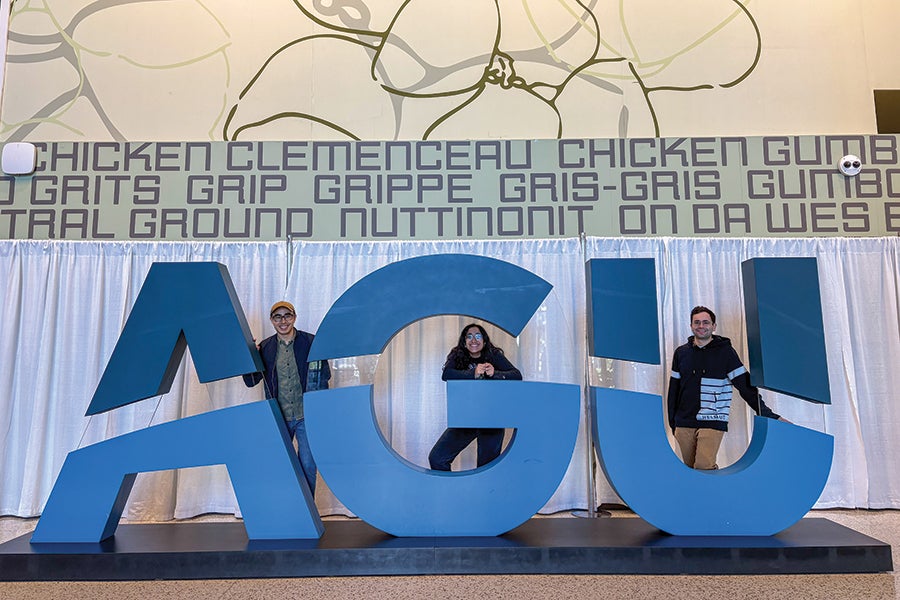 Neda Mobasher at the 2025 American Geophysical Union conference. Courtesy photo.