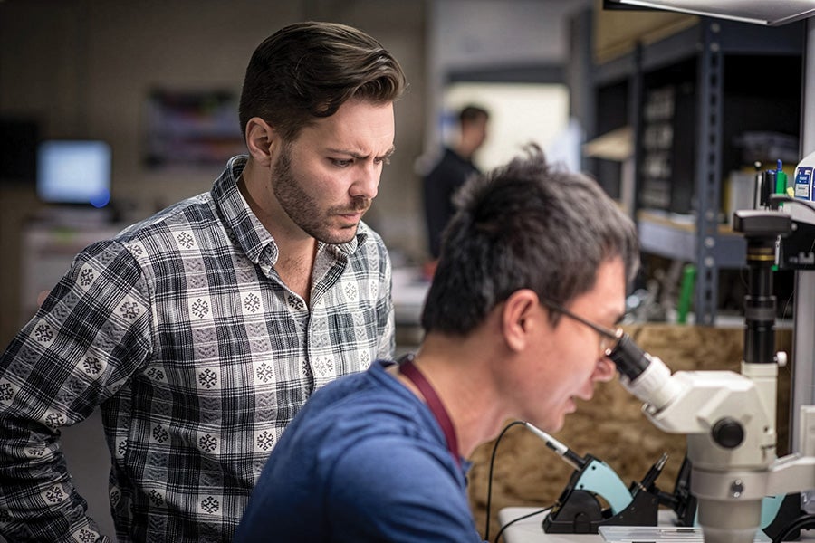 Scott Rigs in the lab.