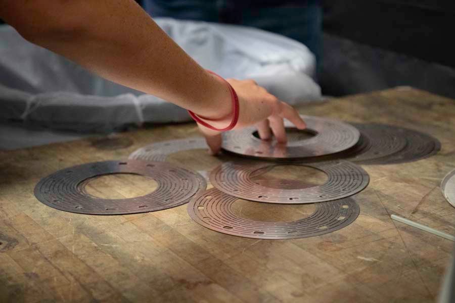 Students view the inner workings of magnets during a tour of the National MagLab in Tallahassee, Florida, as part of the 2026 Nuclear Medicine and Science Camp. Photo by Carly Nelson.