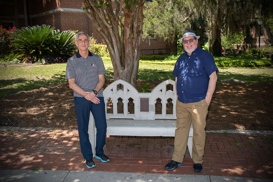 Professor of Physics Jorge Piekarewicz (L) and Professor of English Gary Taylor (R)