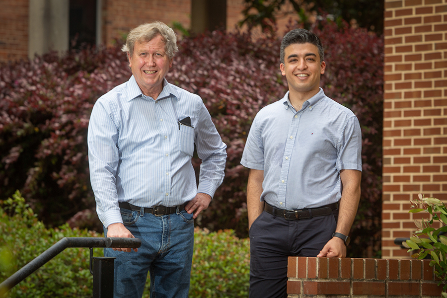 Professor of biological science Kenneth Taylor (left) and doctoral candidate Hamidreza Rahmani (right). Photo by FSU Photography Services.