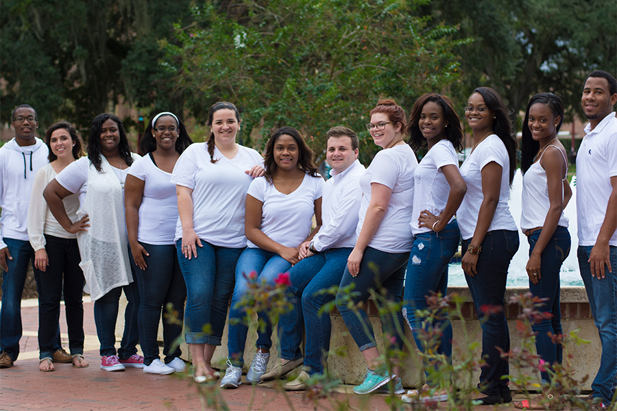 Past and present members of the Florida State University Unconquered Scholars Program. Courtesy photo by Corey Wheeler.