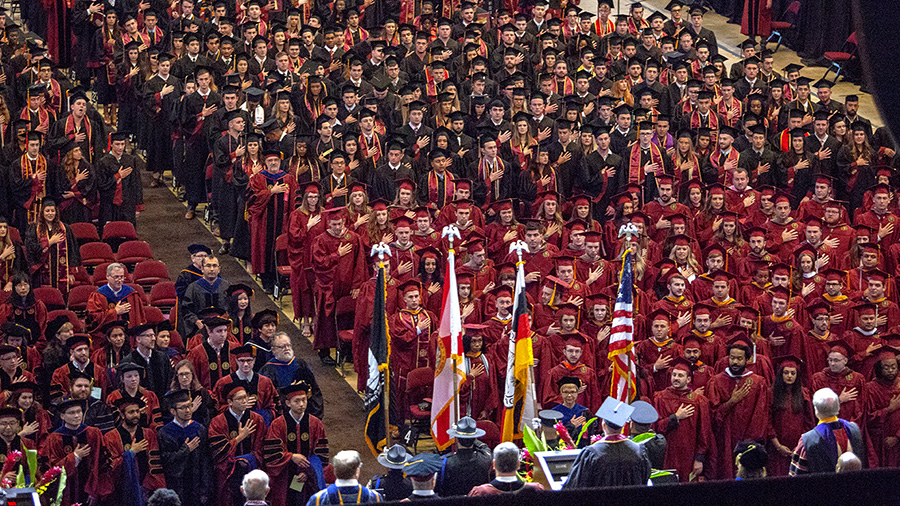 FSU graduates at a previous commencement.