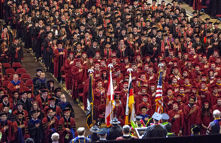 FSU graduates at a previous commencement.