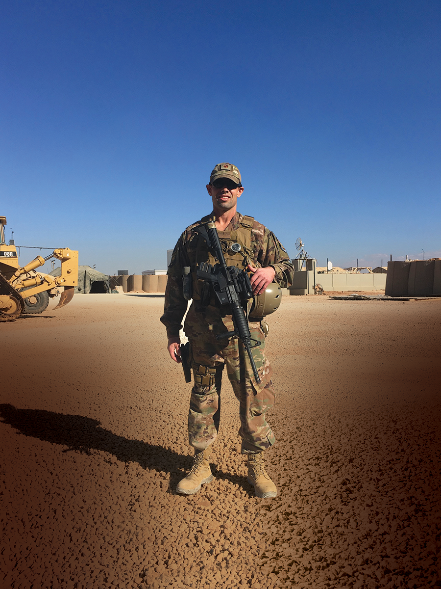Air Force Lt. Col. Joshua Tyler on deployment
