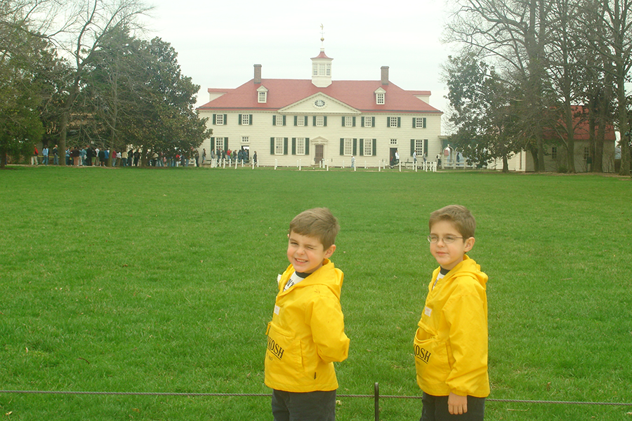 The DuBroffs learning about history as children.