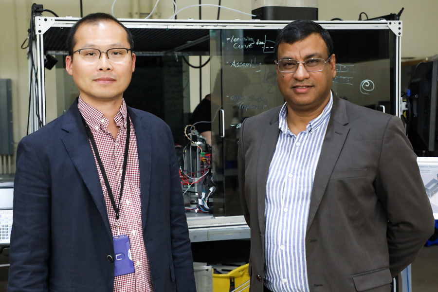 From left, Chiwoo Park, an associate professor in the FAMU-FSU College of Engineering, and Anuj Srivastava, a professor in the Department of Statistics in FSU’s College of Arts and Sciences.